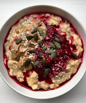 Date, Banana, Raspberry Porridge