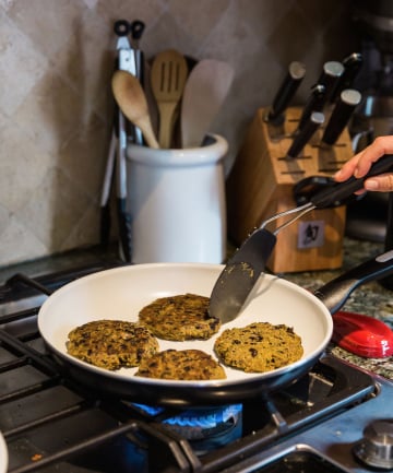 Roasted Black Bean Vegan Burgers, serves 4