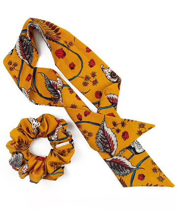 Chelsea King Floral Amber Scrunchie + Scarf Set, $30