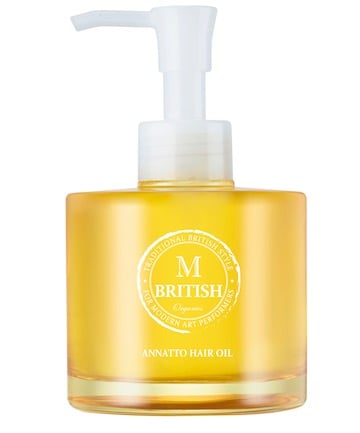 British M Annatto Hair Oil, $67