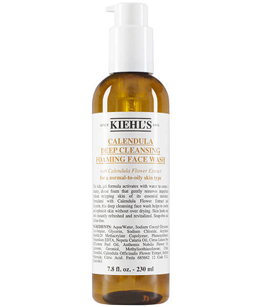 8. Kiehl's Calendula Deep Cleansing Foaming Face Wash, $30