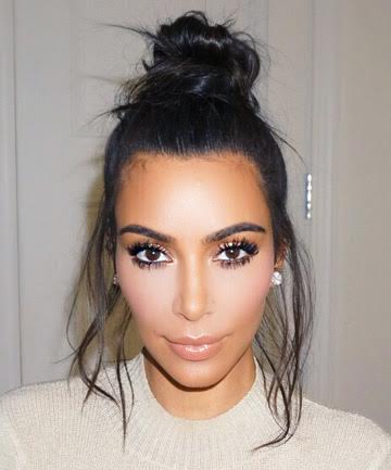 Kim Kardshian's Party-Ready Topknot