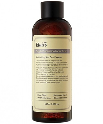 Tone: Klairs Supple Preparation Facial Toner, $22