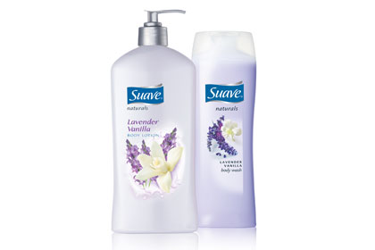 No. 10 & 9: Suave Naturals Body Wash in Lavender Vanilla, $2.50 & Suave Naturals Body Lotion in Lavender Vanilla, $2.95