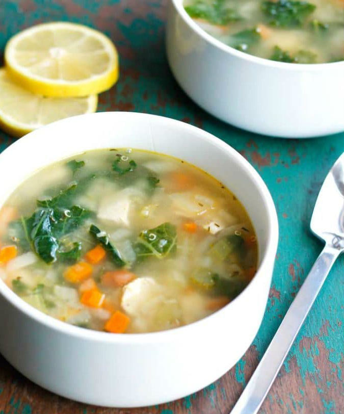 Clean Eating Lemon Chicken Quinoa Soup