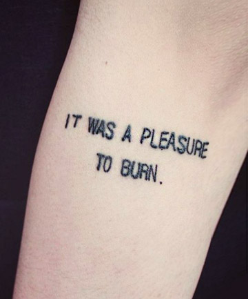 Literary Tattoos: 'Fahrenheit 451' 