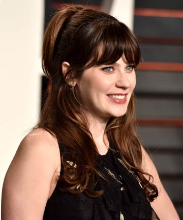 Zooey Deschanel's Retro Bangs With Long Hair