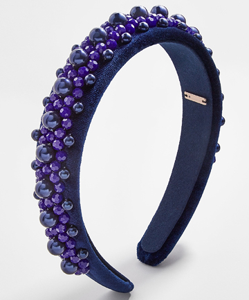 BaubleBar Annie Pearl Beaded Headband in Navy, $48