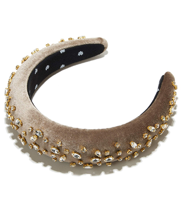 Lele Sadoughi Dusty Blonde Mixed Crystal Padded Headband, $198