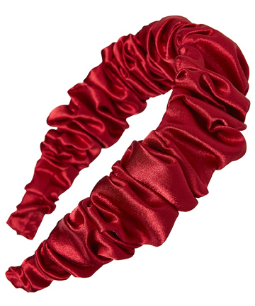 Tasha Ruched Headband in Burgundy, $26