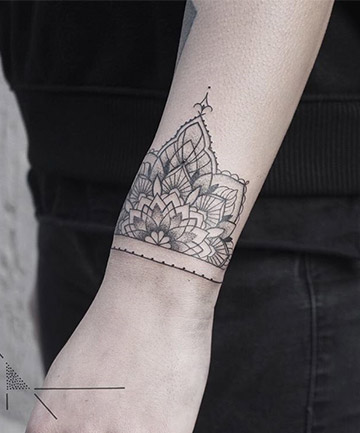 Delicate Mandala Bracelet Ink