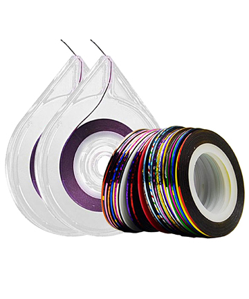 Novelty Bank Nail Tape 30 Colors Narrow Line Striping Tape, $8.80