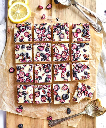 Raw Lemon & Blueberry Slice