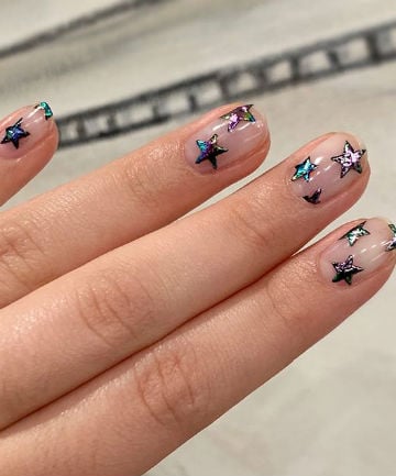 Mani of the Week: Oil Slick Stars