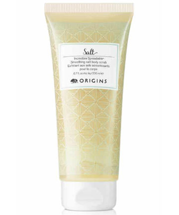 Best Body Scrub No. 11: Origins Incredible Spreadable Smoothing Salt Body Scrub, $32