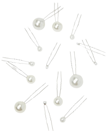 Lulus Extravagantly Elegant Silver Pearl Hair Pin Set, $15.20