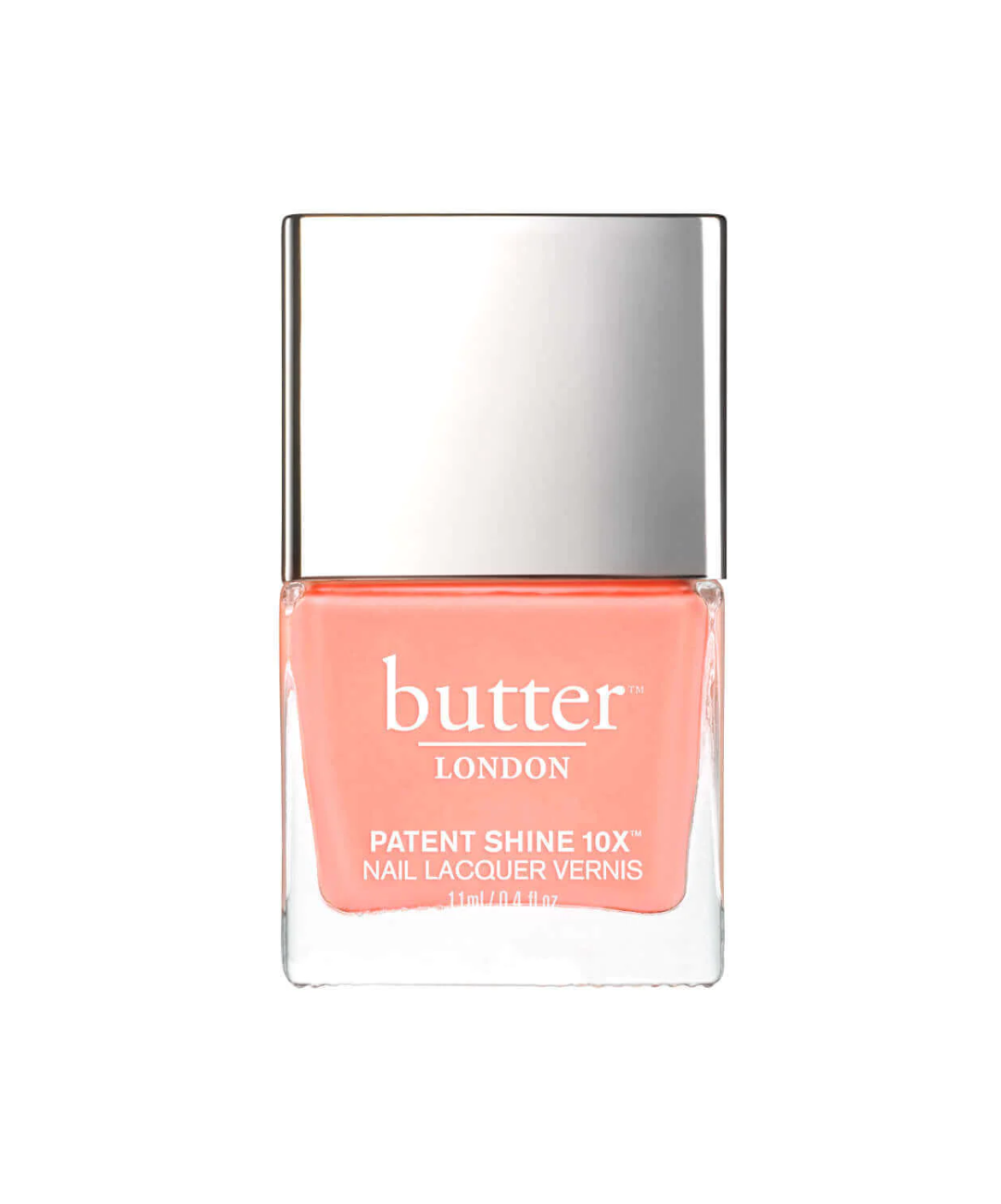 Butter London Hottie Tottie Patent Shine 10X Nail Lacquer in Soft Coral Creme, $18