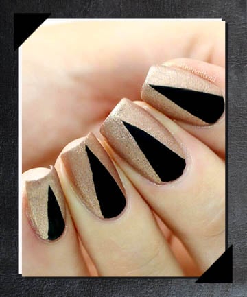 Matte Black Peekaboo Nails