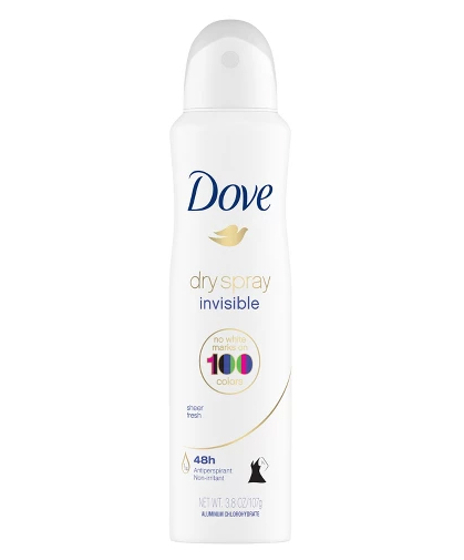 Dove Dry Spray Antiperspirant, $5.99