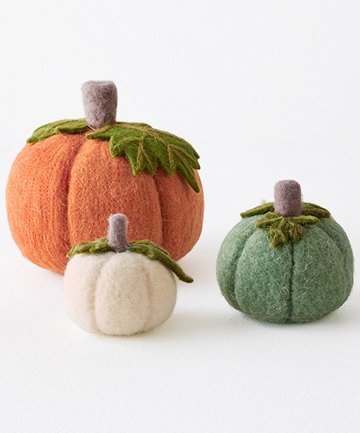 Felted Wool Pumpkin, $49