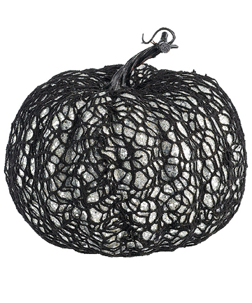 Glitter Web Covered Pumpkin Decoration, $7.99