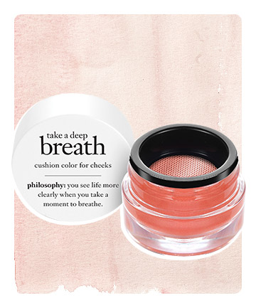 Philosophy Take a Deep Breath Cushion Color, $30