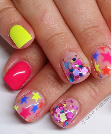 Stars and Sparkles Nail Art