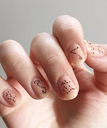 Zodiac Constellation Nail Art