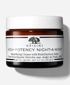 Origins High Potency Night-a-Mins Resurfacing Cream with Fruit Derived AHA's, $45