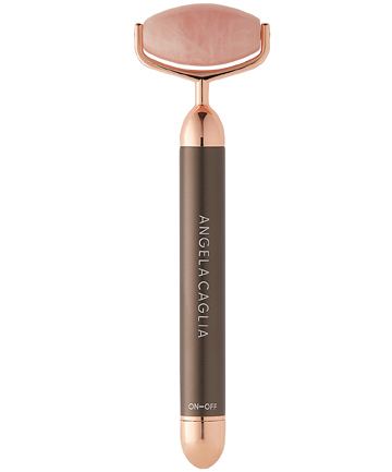 Angela Caglia Vibrating Rose Quartz Face Sculpting Roller, $195