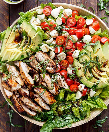 Chicken Avocado Caprese Salad