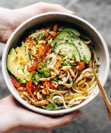 Spring Roll Bowls with Sweet Garlic Lime Sauce