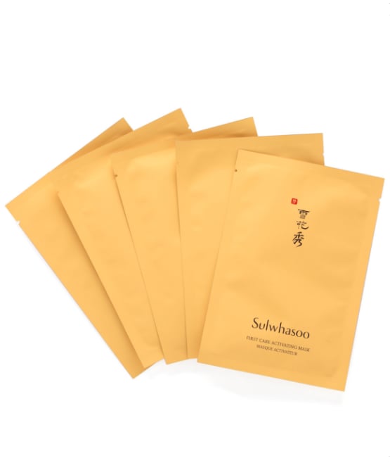 SulWhasoo First Care Activating Mask, $60/for 5 masks