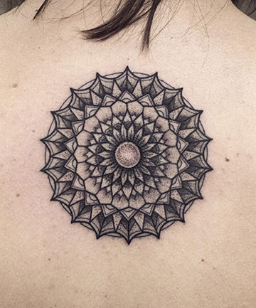 Sunflower Mandala Tattoo