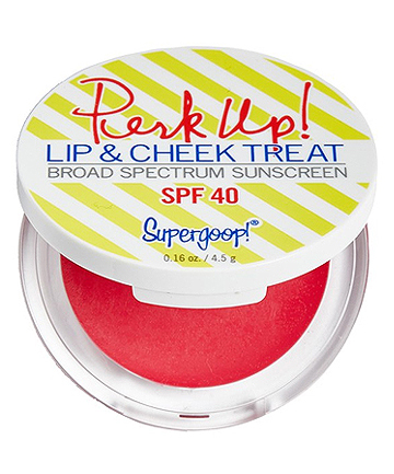 SuperGoop Perk Up! Lip and Cheek Treat SPF 40, $22