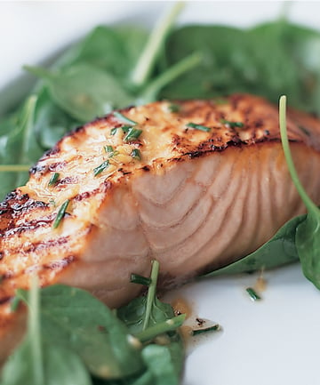 Grilled Salmon Salad With Miso Vinaigrette