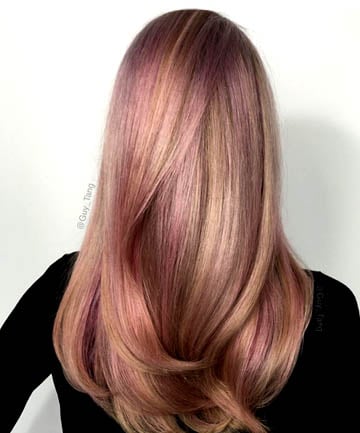 Metallic Rose Gold Hair