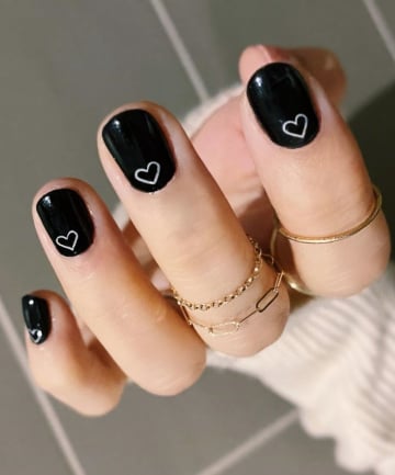 Black and White Hearts