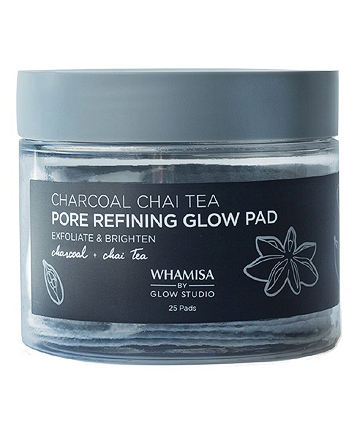 Whamisa by Glow Studio Charcoal Chai Tea Pore Refining Glow Pad, $24.99