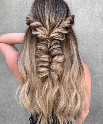 Half-Up Messy Braid