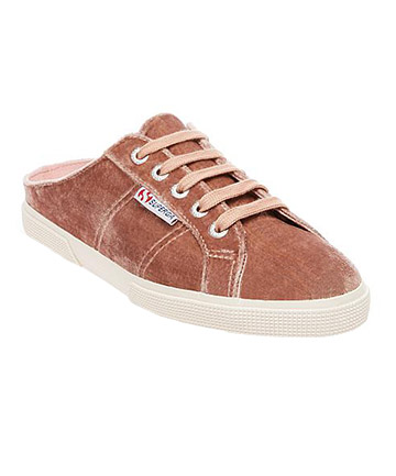 Superga Velvet Sneakers Mules, $98