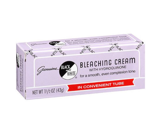 Black and white bleaching cream can be used on face and body