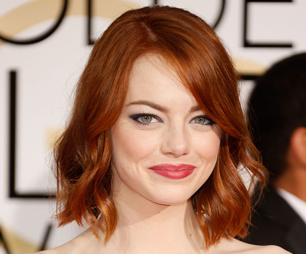 Emma Stone Natural Hair Color: Fiery Red